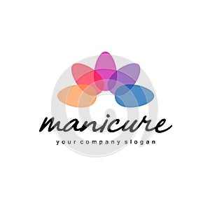 Vector logo design for manicure and nail salon