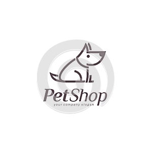 Vector logo design. Pet shop