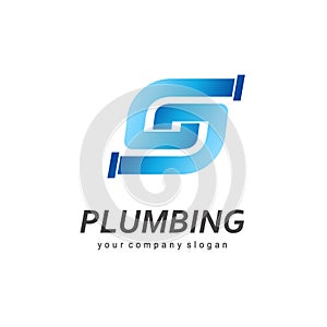 Vector logo design for plumbing company.