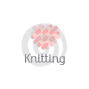 Vector logo design for shop knitting