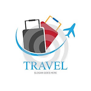 Vector logo design template for airline, airline ticket, travel agency