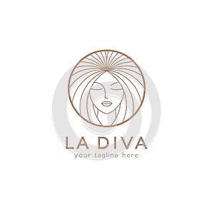 Vector logo design template for beauty salon, hair salon, cosmetic