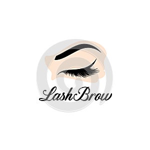 Vector logo design template for beauty salon. Make up. Lash and Brow