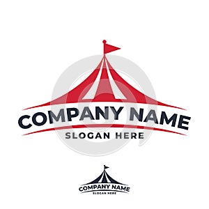 Vector logo design tent for event