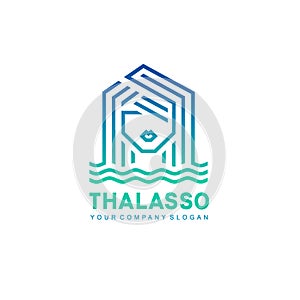 Vector logo design. Thalassotherapy