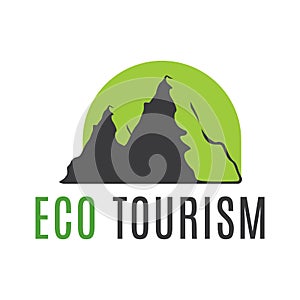 Vector logo of eco-travel, tourism and camping