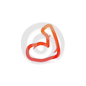 Vector Logo Fitness Arm flat icon