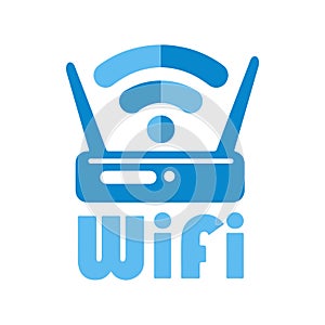 Vector logo of free Wi-Fi, service and settings