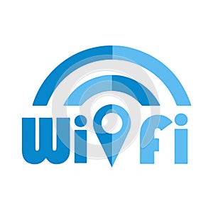 Vector logo of free Wi-Fi, service and settings