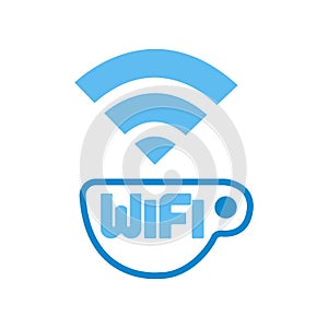 Vector logo of free Wi-Fi, service and settings