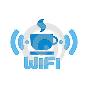 Vector logo of free Wi-Fi, service and settings