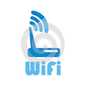 Vector logo of free Wi-Fi, service and settings