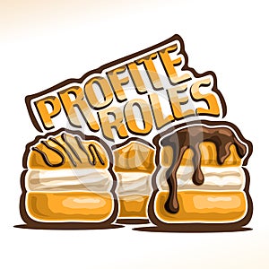 Vector logo for french Profiteroles