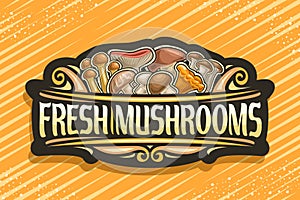 Vector logo for Fresh Mushrooms