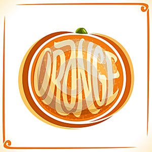 Vector logo for fresh Orange Fruit