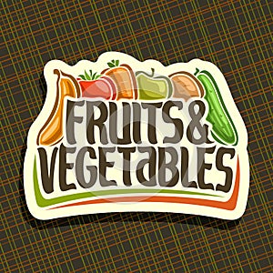 Vector logo for Fruits and Vegetables