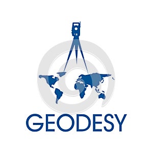 Vector logo of geodesy, design and topography