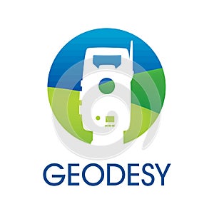 Vector logo of geodesy, design and topography