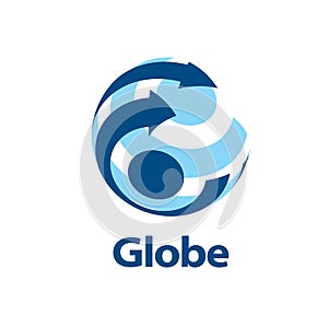 Vector logo globe