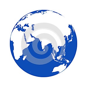 Vector logo globe, Earth icon, Earth logo on white