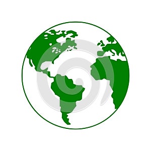 Vector logo globe, Earth icon, Earth logo on white