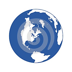 Vector logo globe, Earth icon, Earth logo on white