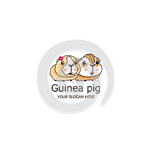 Vector logo with guinea pigs. Your slogan here.