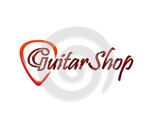 Vector logo for guitar shop