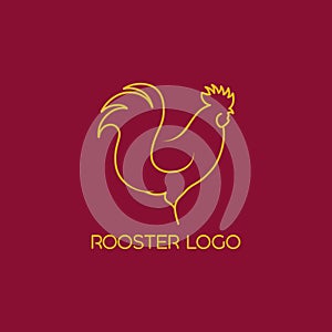 Vector logo illustration rooster photo