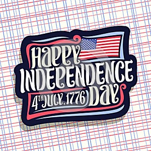 Vector logo for Independence Day of USA