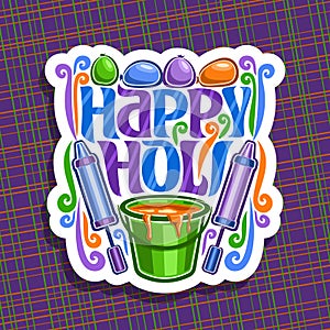 Vector logo for Indian Holi Festival