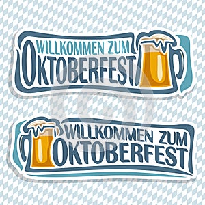 Vector logo invitation for oktoberfest