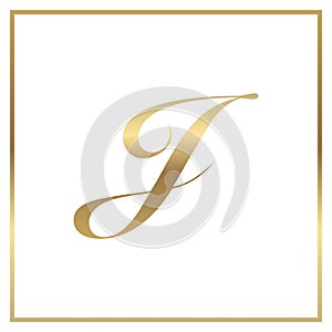 Vector Logo Letter J Elegant photo
