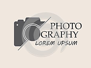 Vector logo for photographer. Logo template photography studio, photographer, photo.