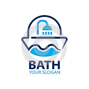 Vector logo of plumbing, baths and showers