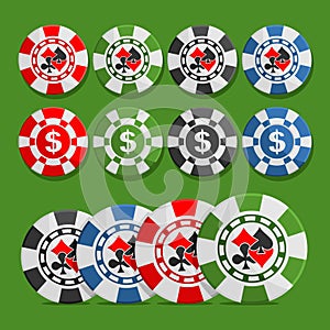 Vector logo poker Chips