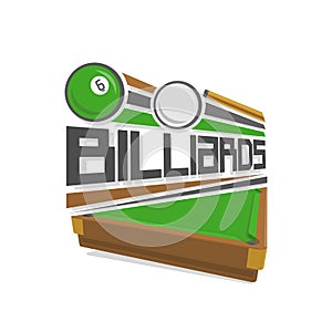 Vector logo pool billiards