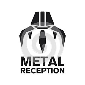 Vector logo reception and utilization scrap metal photo