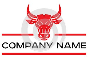 Vector logo of red bull head