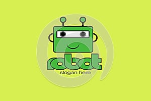 Vector logo of a robot head.