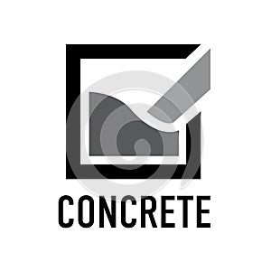 Vector logo for the sale of concrete and cement