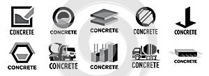 Vector logo for the sale of concrete and cement