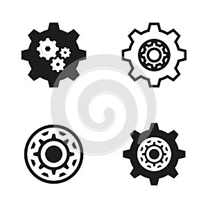 vector logo technology Digital tech vector business logo template concept illustration. Gear electronic factory sign. Cog wheel