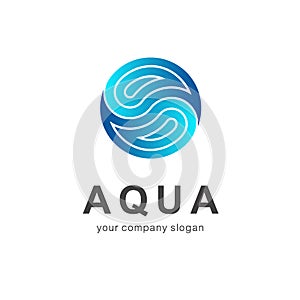Vector logo template. Aqua. Clean water, Spa