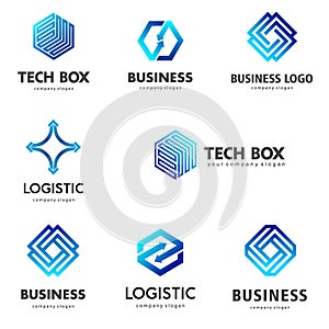 Vector logo template for business and logistics.