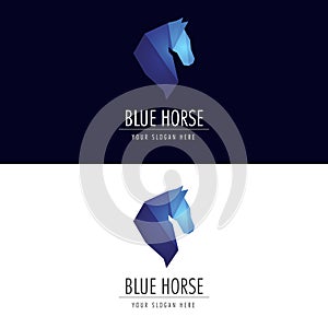 A vector logo template designed for horses