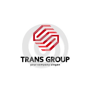 Vector logo template for logistic and transport company