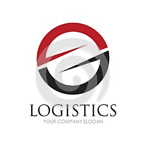 Vector logo template for logistics and delivery company