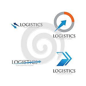 Vector logo template for logistics and delivery company