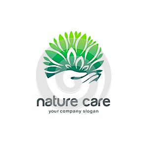 Vector logo template. Nature care